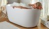 Lullaby Wht Small Freestanding Solid Surface Bathtub by Aquatica web 0279